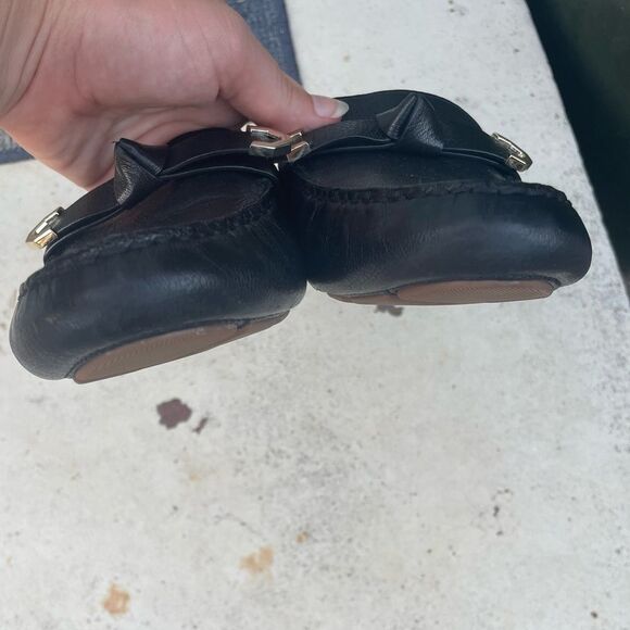 Cole Haan Women's Evelyn Bow Driver Black Leather Loafers Size 8.5B - Picture 10 of 10